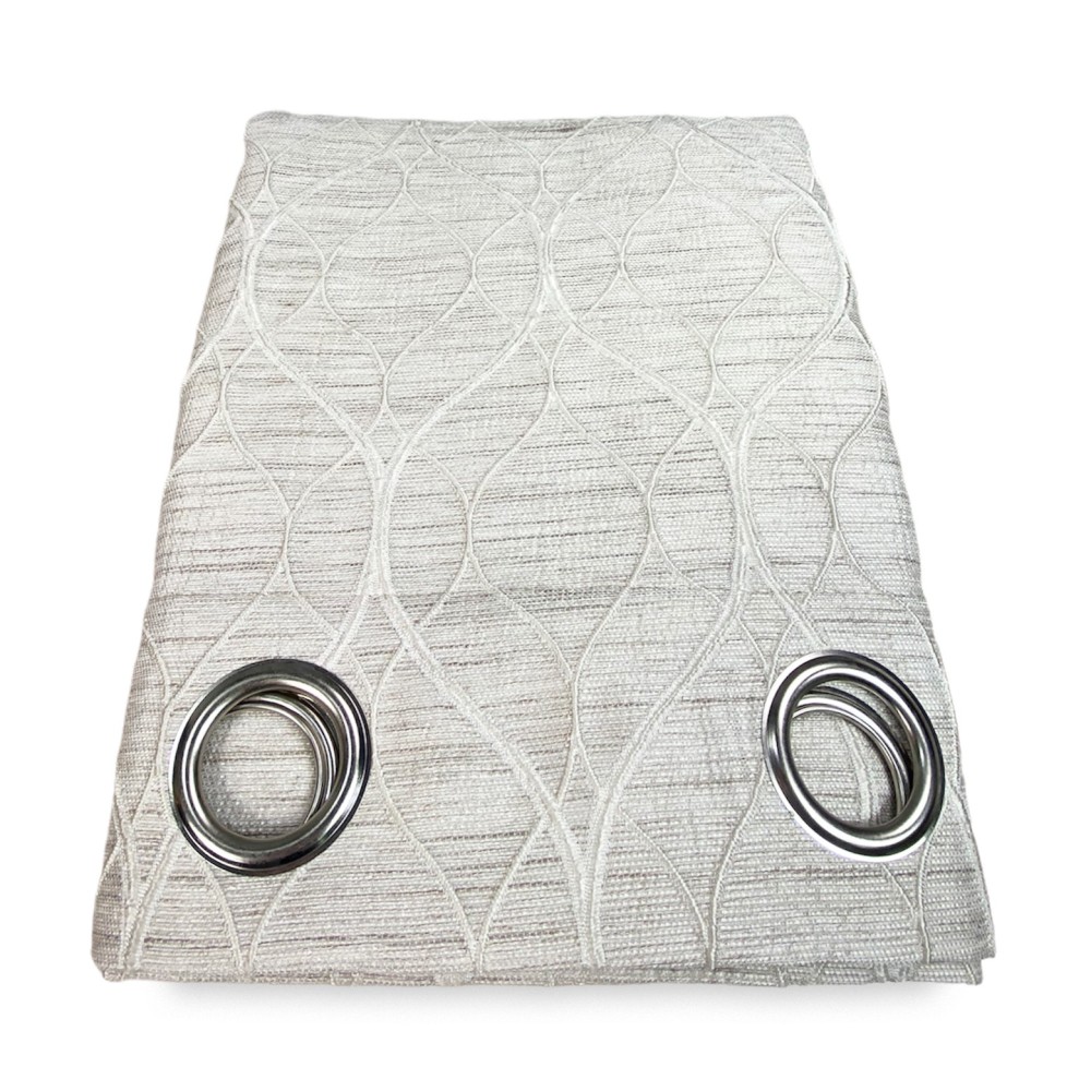 CURTAIN LUNEL in solid color DOVE GRAY cm. 140X280 OPAQUE PACKAGED