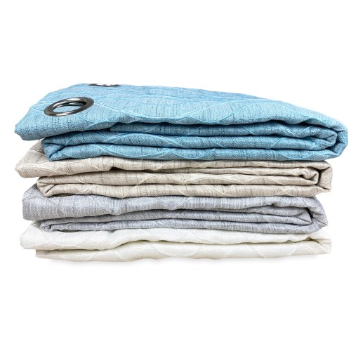 LUNEL CURTAIN in solid color WHITE cm. 140X280 OPAQUE PACKAGED