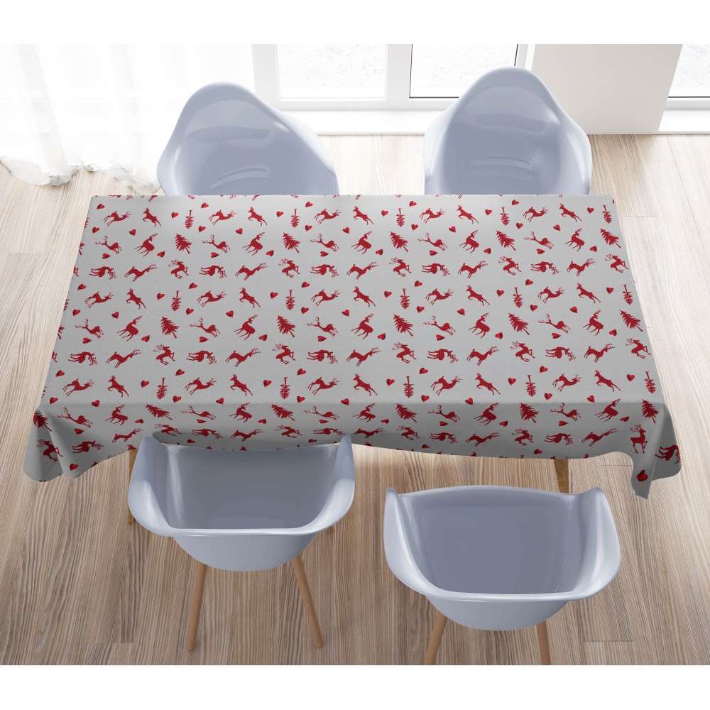 TABLECLOTH in dark grey CERVI cotton