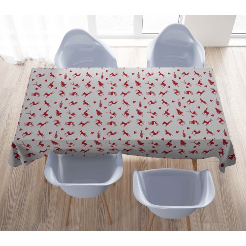 TABLECLOTH in dark grey CERVI cotton