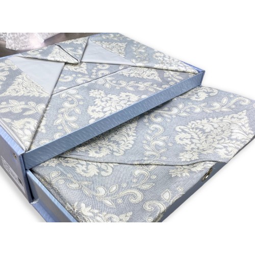 ROSY SATIN SATIN GREY DOUBLE BED SHEET and BEDSPREAD bridal idea