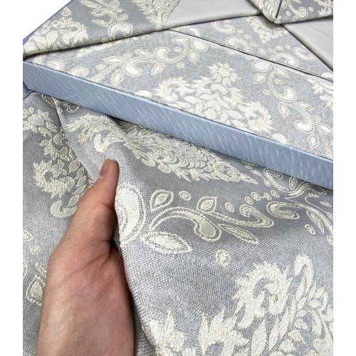 ROSY SATIN SATIN GREY DOUBLE BED SHEET and BEDSPREAD bridal idea