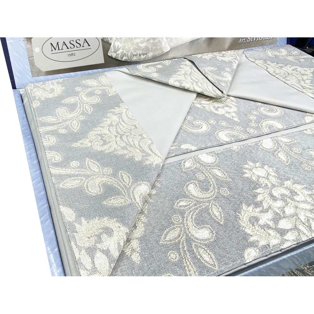 ROSY SATIN SATIN GREY DOUBLE BED SHEET and BEDSPREAD bridal idea