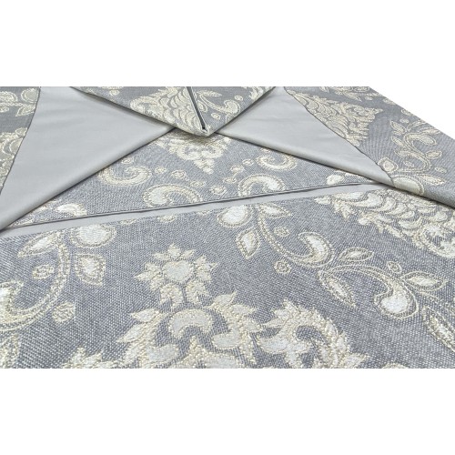 ROSY SATIN SATIN GREY DOPPELBETTLAKEN und TAGESDECKE Brautidee