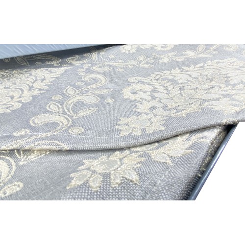 ROSY SATIN SATIN GREY DOUBLE BED SHEET and BEDSPREAD bridal idea