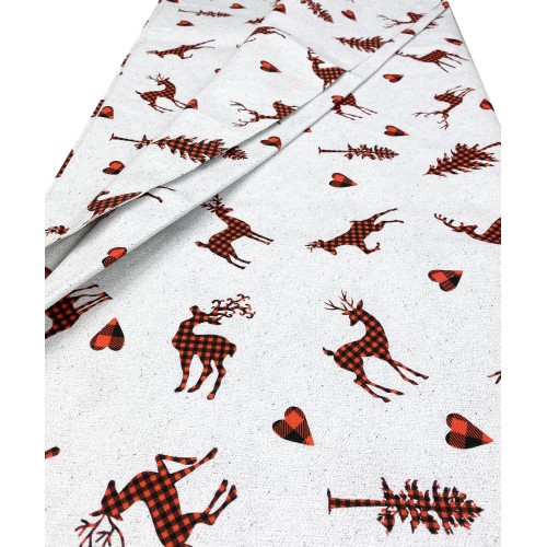 FURNISHING COVER cover GRAN SCARF BEDSPREAD sofa cover DIGITY CERVI light grey fabric in pure cotton