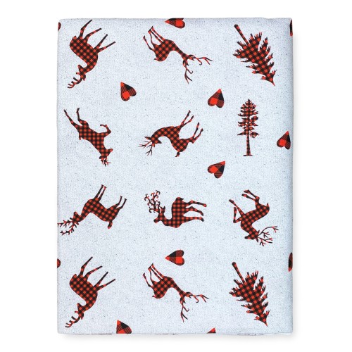 COUVERTURE DE SERVIETTE DE MEUBLES tous LES LITS DE GRAND FOULARDPREAD coverdivano tissu DIGITY CERVI gris clair en coton pur