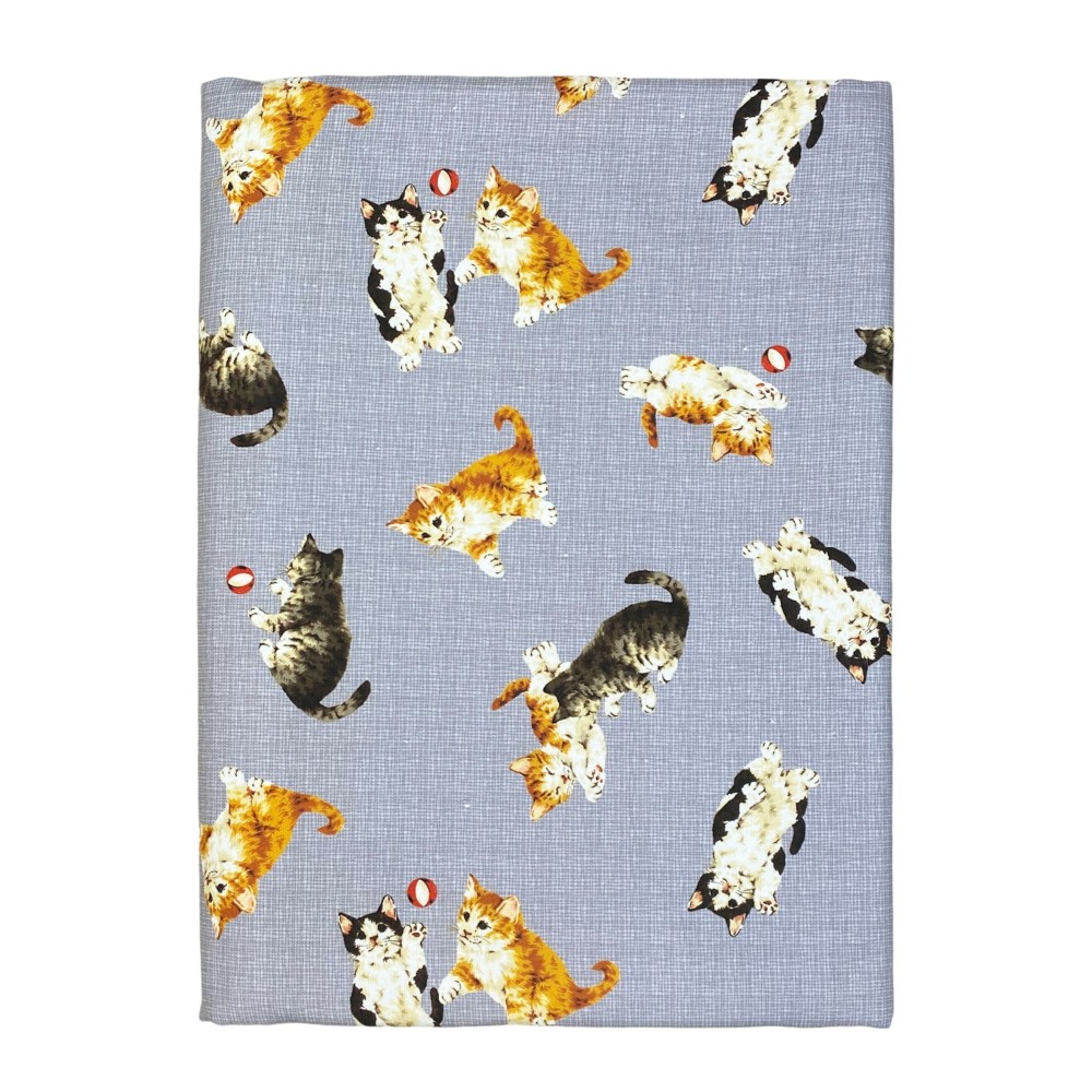 COUVERTURE DE SERVIETTE DE MEUBLES tous LES BEDSPREAD GRAND FOULARD coverdivano tissu DIGITY KITTENS gris en coton pur