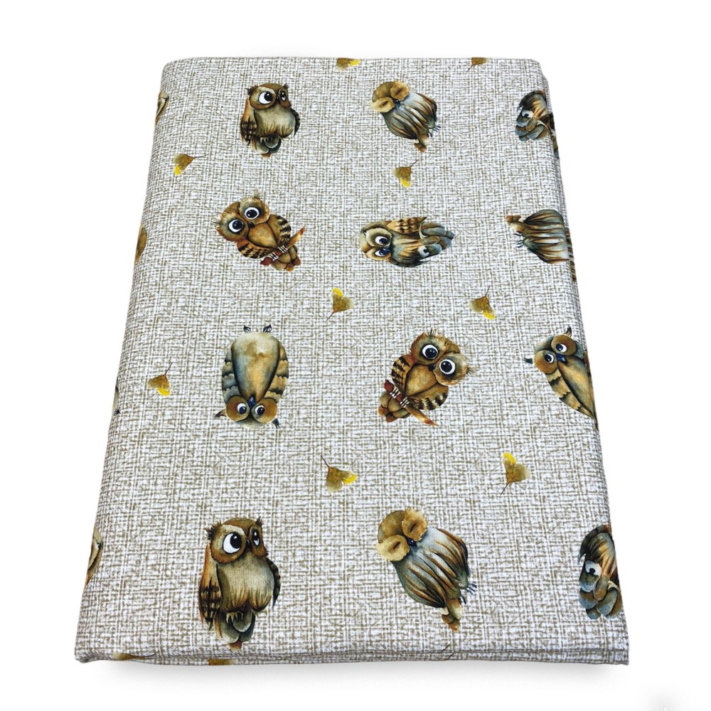 COUVERTURE DE SERVIETTE DE MEUBLES tous LES LITS DE GRAND FOULARDPREAD coverdivano tissu DIGITY OWLs gufetti beige en coton pur