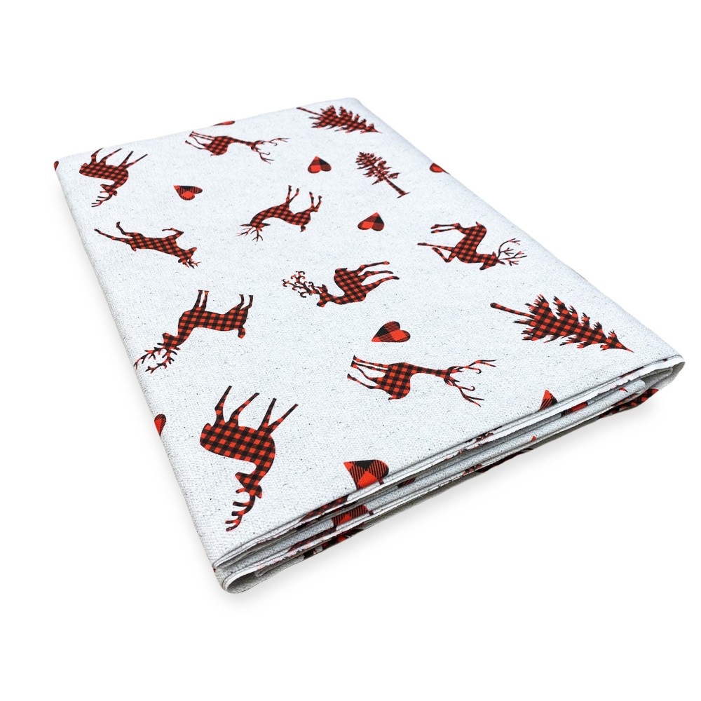 TABLEcloth EN COTON CERF GRIS CLAIR