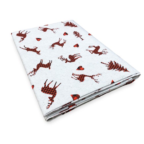 TABLEcloth EN COTON CERF GRIS CLAIR