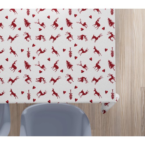 TABLEcloth EN COTON CERF GRIS CLAIR