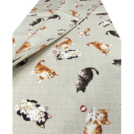 NAPPE BEIGE DE COTON DE CHATON