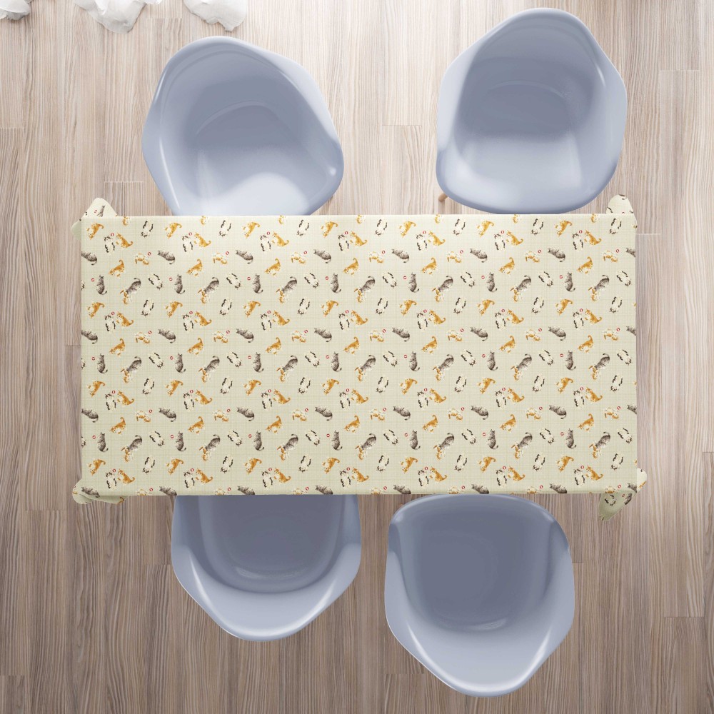 NAPPE BEIGE DE COTON DE CHATON