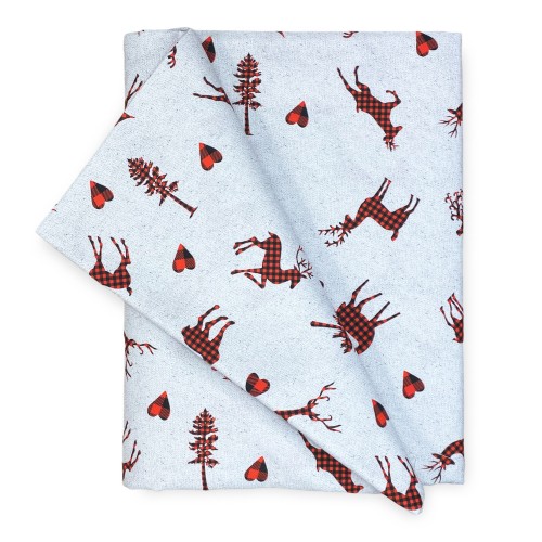 Hellgraue TISCHDECKE aus CERVI-Baumwolle