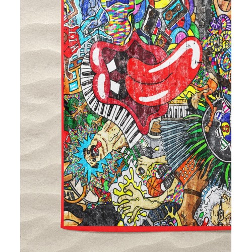 SERVIETTE DE PLAGE dans les murs éponge mesure grand cm. 90 X 170