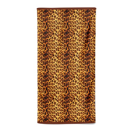 BEACH TOWEL in LEOPARD terry size large cm. 90 X 170