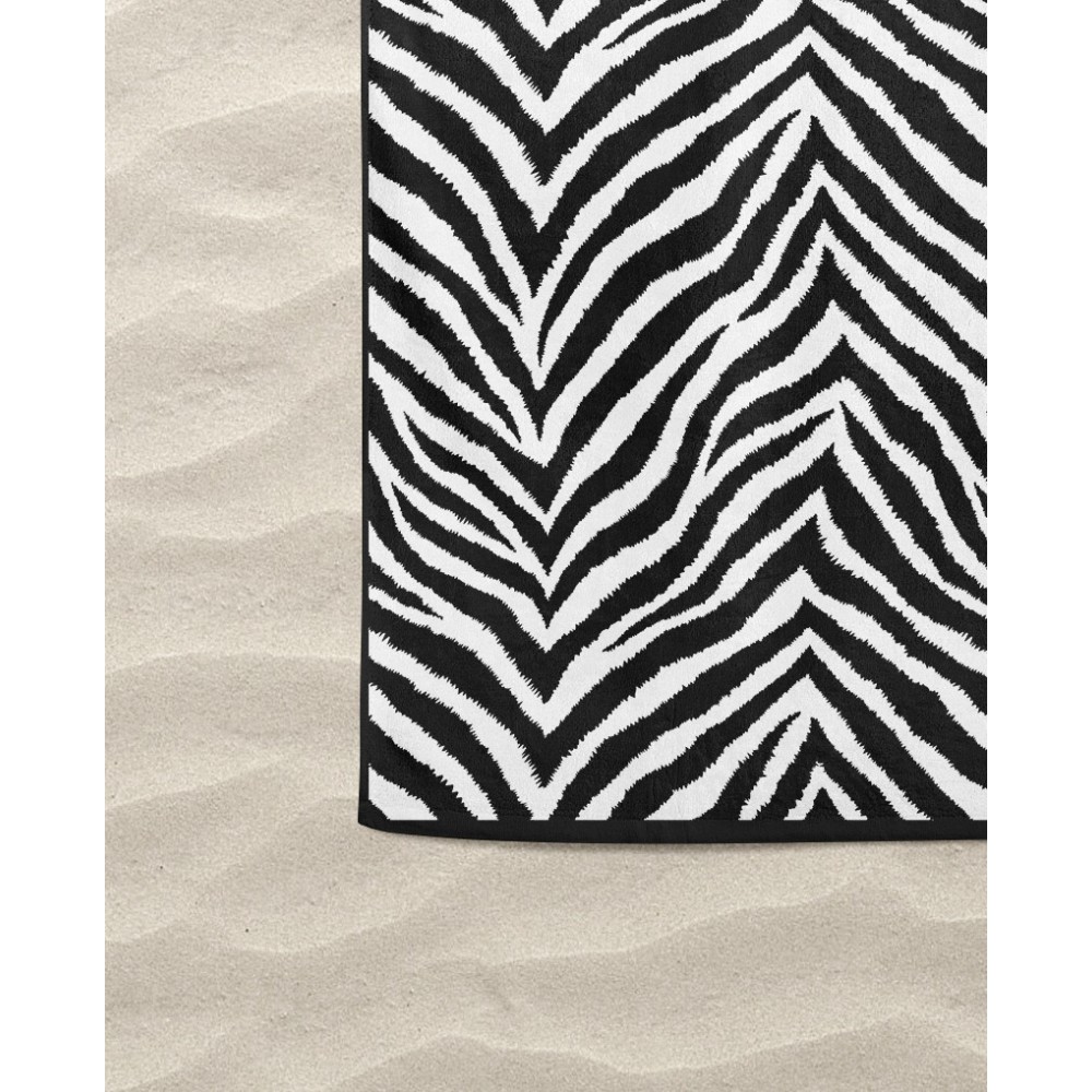 SERVIETTE DE PLAGE en ÉPONGE ZÉBRÉe mesure grand cm. 90 X 170