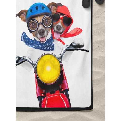 TOALLA DE PLAYA I LOVE YOU TERRY tamaño grande cm. 90 x 170