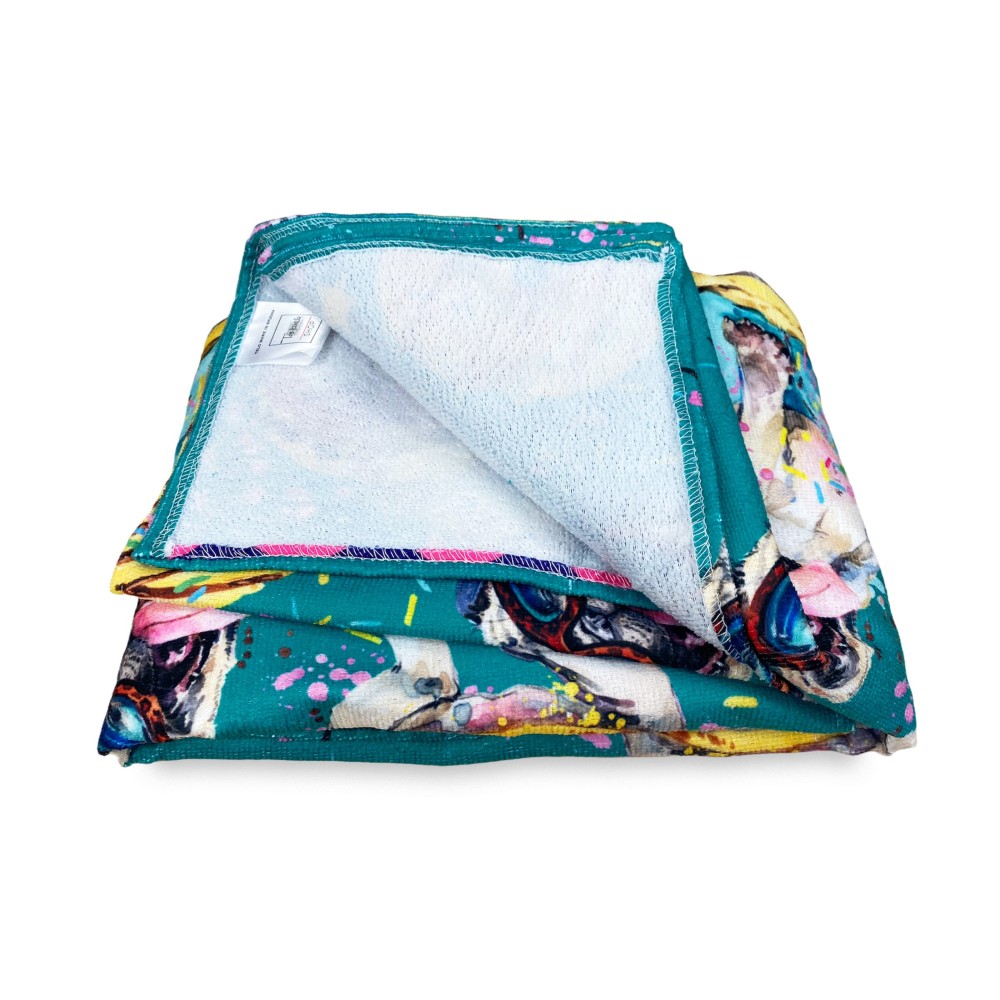 DONUTS DOG Frottee Strandtuch groß cm. 90 X 170 CM