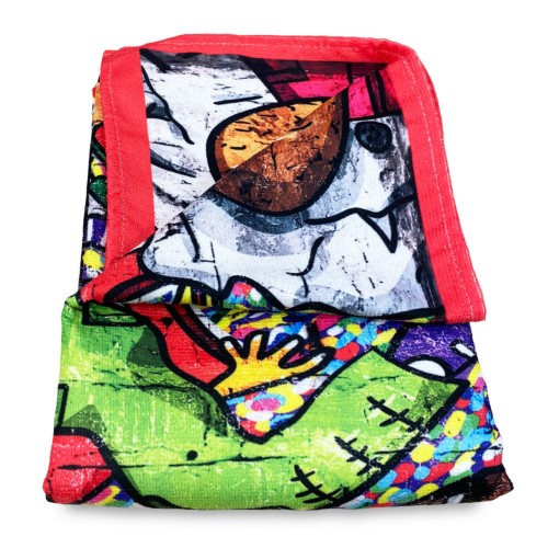 SERVIETTE DE PLAGE dans les murs éponge mesure grand cm. 90 X 170