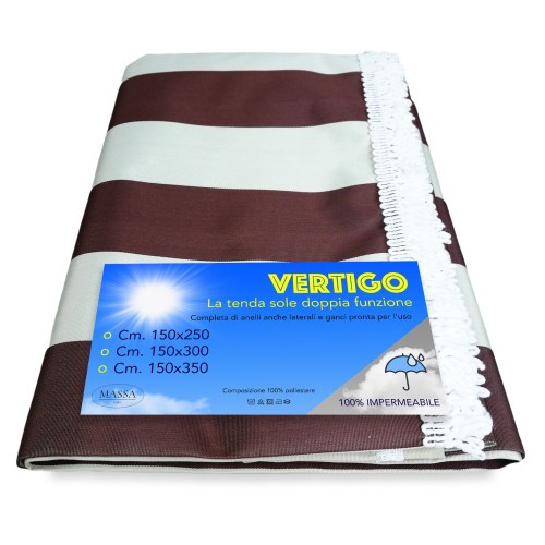VERTIGO EXTÉRIEUR SUN CURTAIN GARDEN BALCON LUSH BROWN imperméable à l’eau et hydrofuge