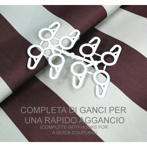 TOLDO EXTERIOR VERTIGO BALCÓN JARDÍN RIGONE BROWN impermeable y repelente al agua