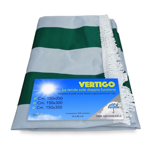 VERTIGO OUTDOOR AWNING GARDEN BALCONY RIGONE GREEN waterproof and water-repellent