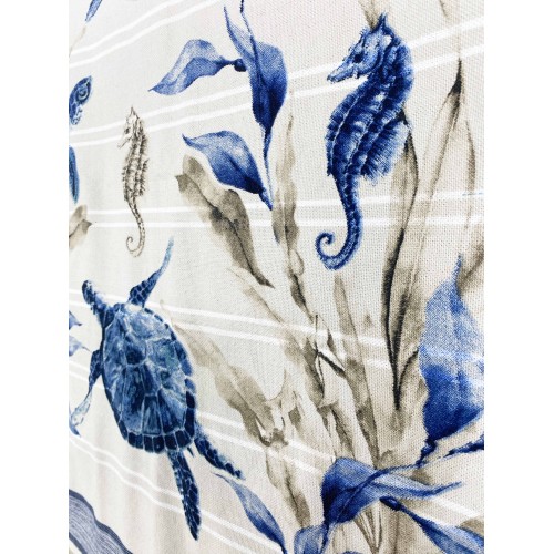 TOILE MARE fouta TARTARUGHE mesure GRANDE avec sac à dos Plage KEEP CALM CM.100X200