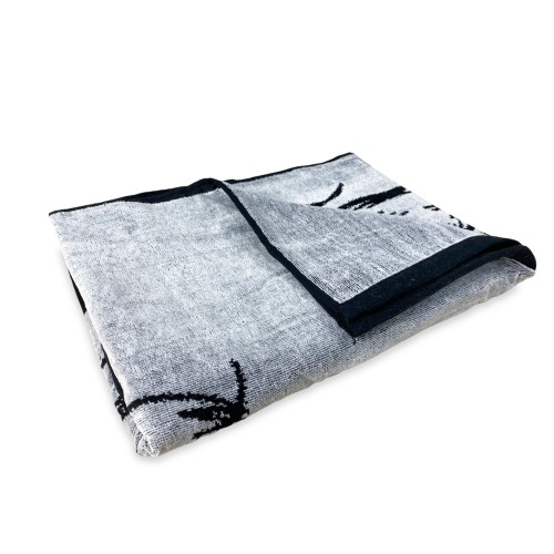 STRANDTUCH aus reinem Baumwollfrottee Löwe Größe Large cm. 90 X 170 und Strandrucksack