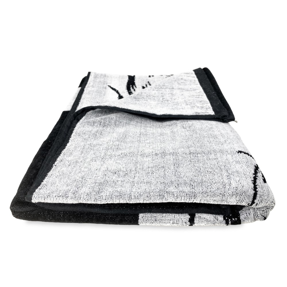 STRANDTUCH aus reinem Baumwollfrottee Löwe Größe Large cm. 90 X 170 und Strandrucksack