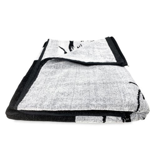 STRANDTUCH aus reinem Baumwollfrottee Löwe Größe Large cm. 90 X 170 und Strandrucksack