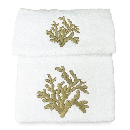 CORAL BEIGE pure cotton towel set Made in Italy