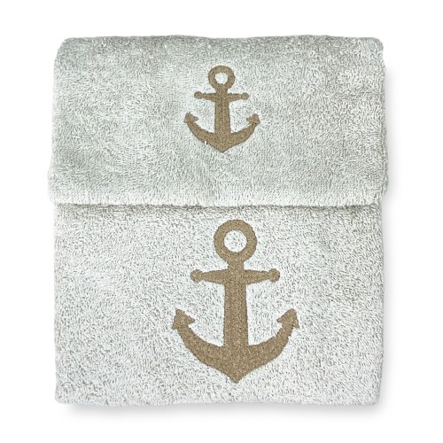 JUEGO DE TOALLAS ANCHOR AVELLANA puro algodón Made in Italy
