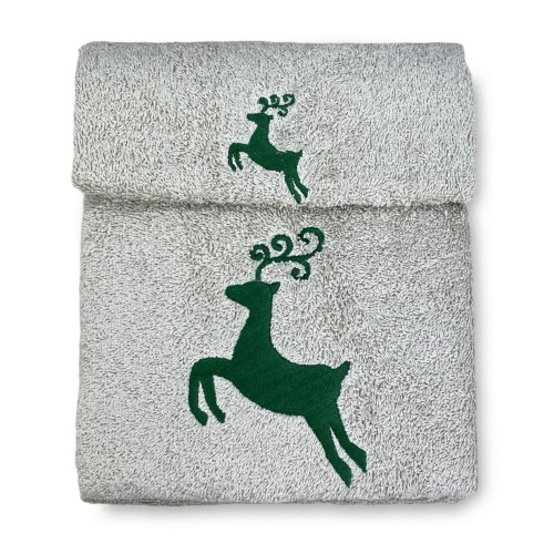 SET serviettes CERVO VERDE pur coton Made in Italy