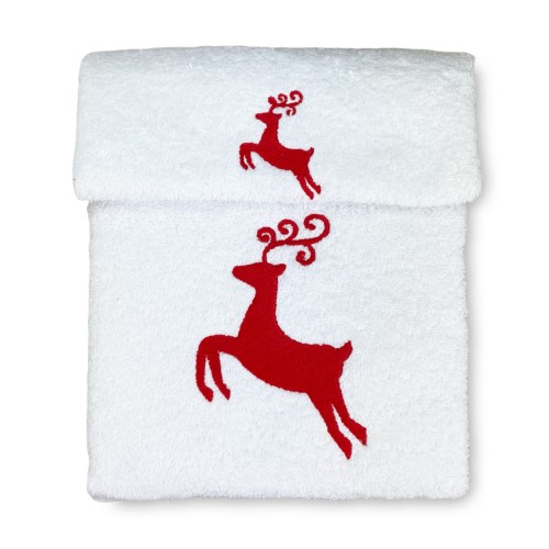 SET de serviettes CERVO ROSSO pur coton Made in Italy