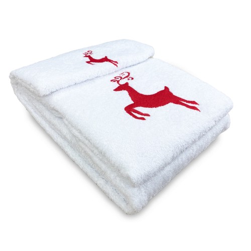 SET de serviettes CERVO ROSSO pur coton Made in Italy