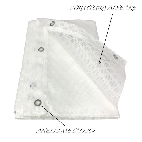 TENDA rete ZANZARIERA a ROMBO da esterno piombata in 8 misure diverse unito BIANCO