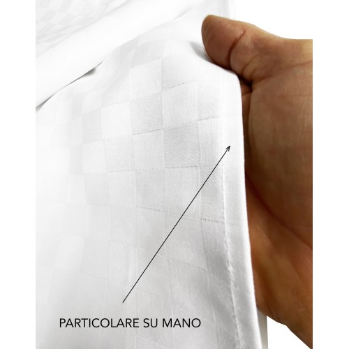 Loose tablecloth in FLANDERS WHITE pure cotton