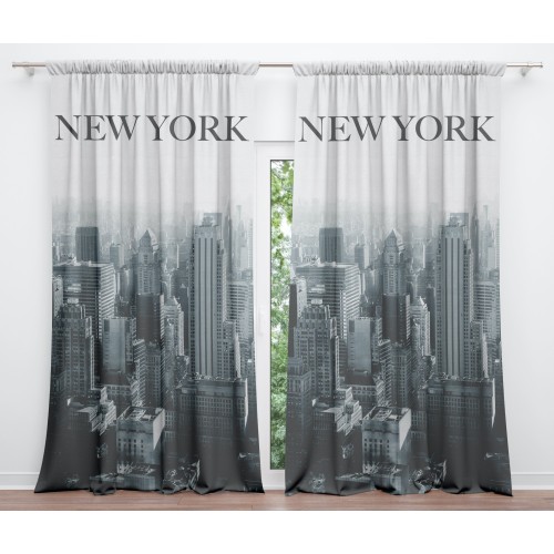 TENTE NEW YORK GRATTACIELI cm.160X300 emballé MADE in ITALY mélange lin
