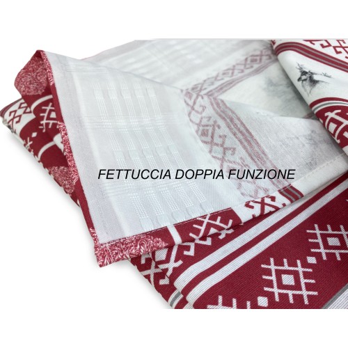 TENTE CERVINO rouge cm.160X300 emballé MADE in ITALY