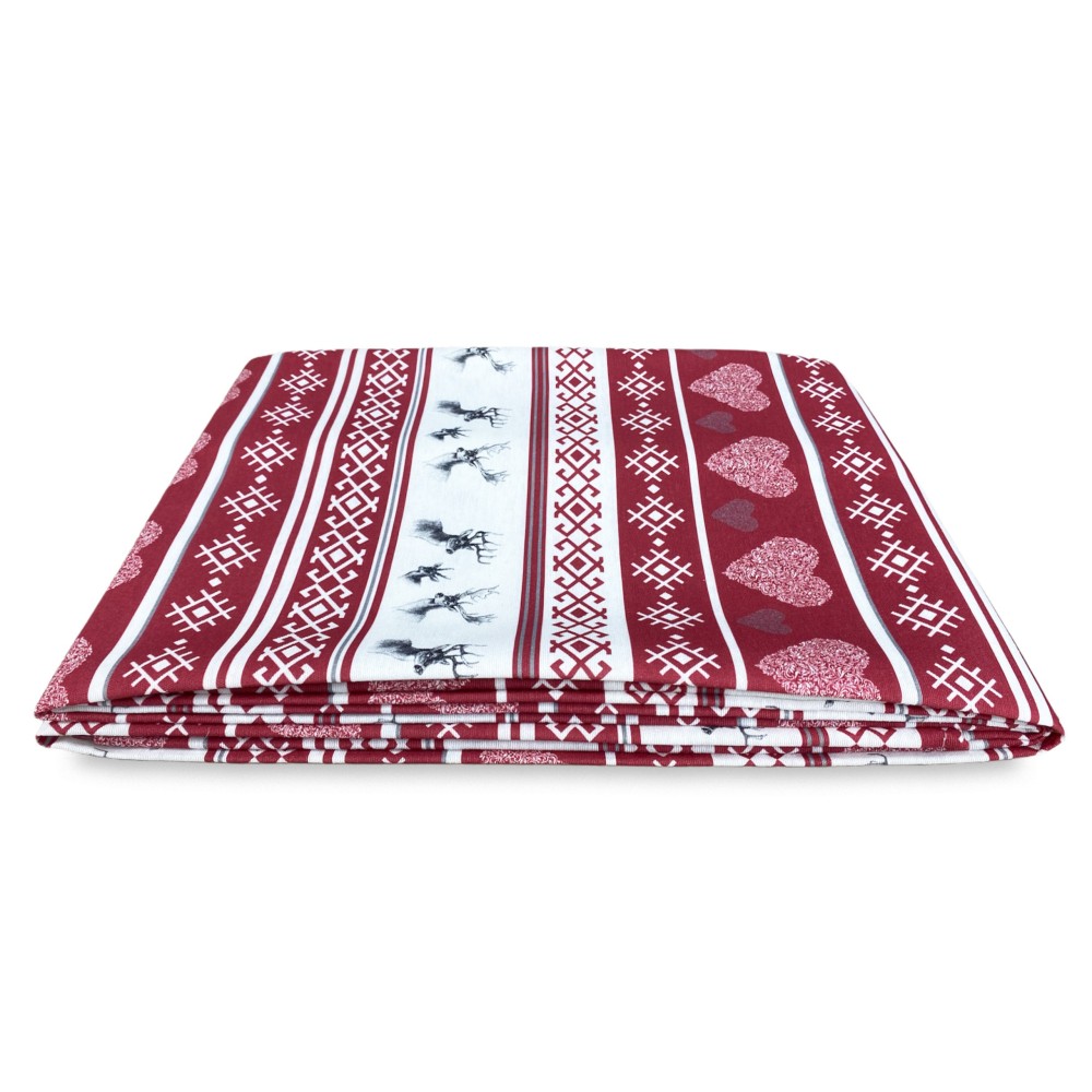 COTTON TABLECLOTH in red MATTERHORN mountain style