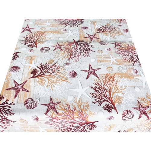 NAPPE antitacheS RESINÉE TORINO mer MARINE corail ROUGE