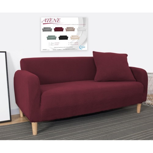 STRETCH SOFA BEZUG ATHEN universal BORDEAUX bi-elastisch