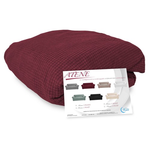 STRETCH SOFA COVER ATHENS universal BORDEAUX bi-elastic