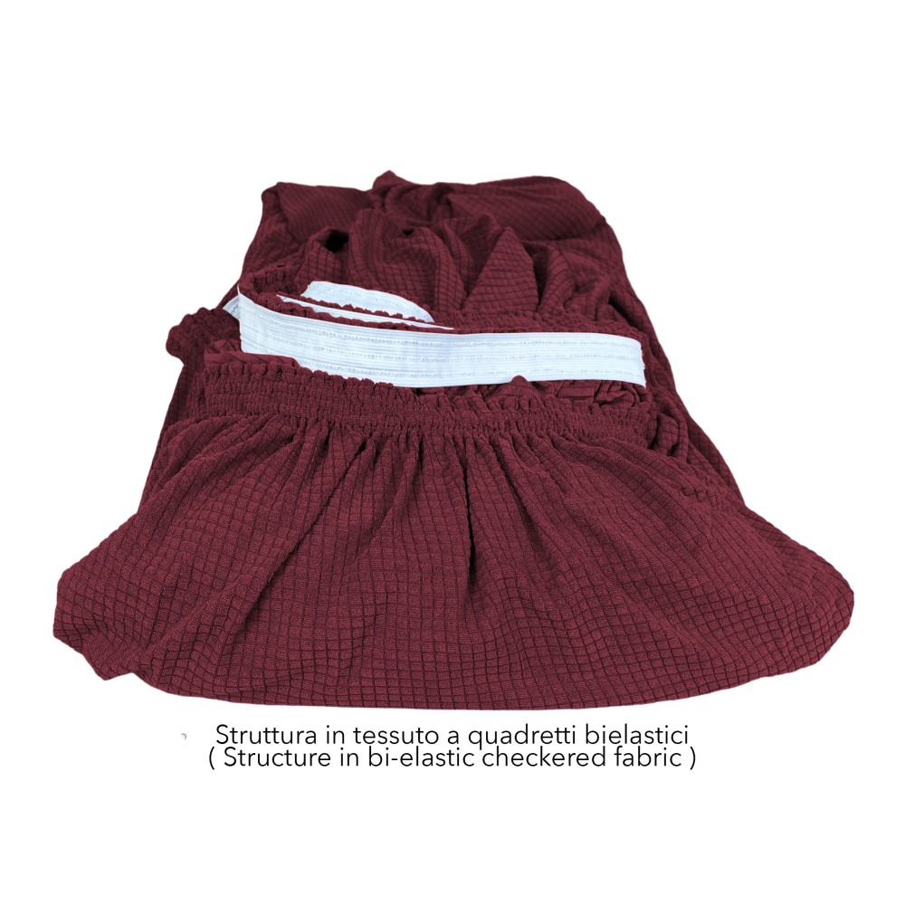 STRETCH SOFA BEZUG ATHEN universal BORDEAUX bi-elastisch