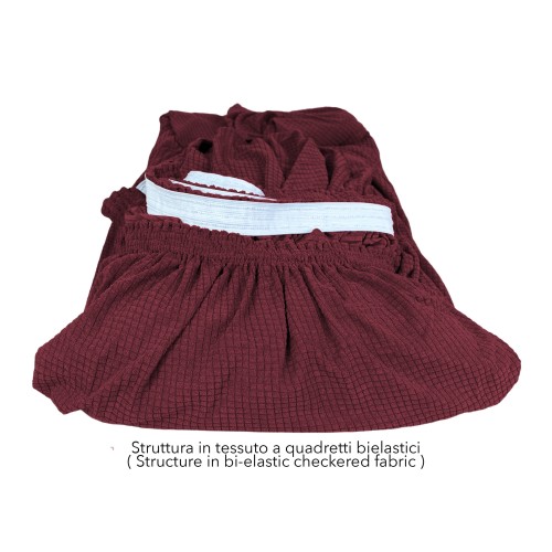 STRETCH SOFA BEZUG ATHEN universal BORDEAUX bi-elastisch
