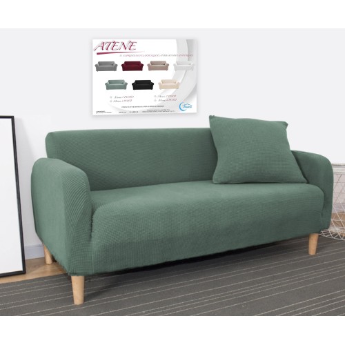 STRETCH SOFA COVER ATHENS universal GREEN bi-elastic