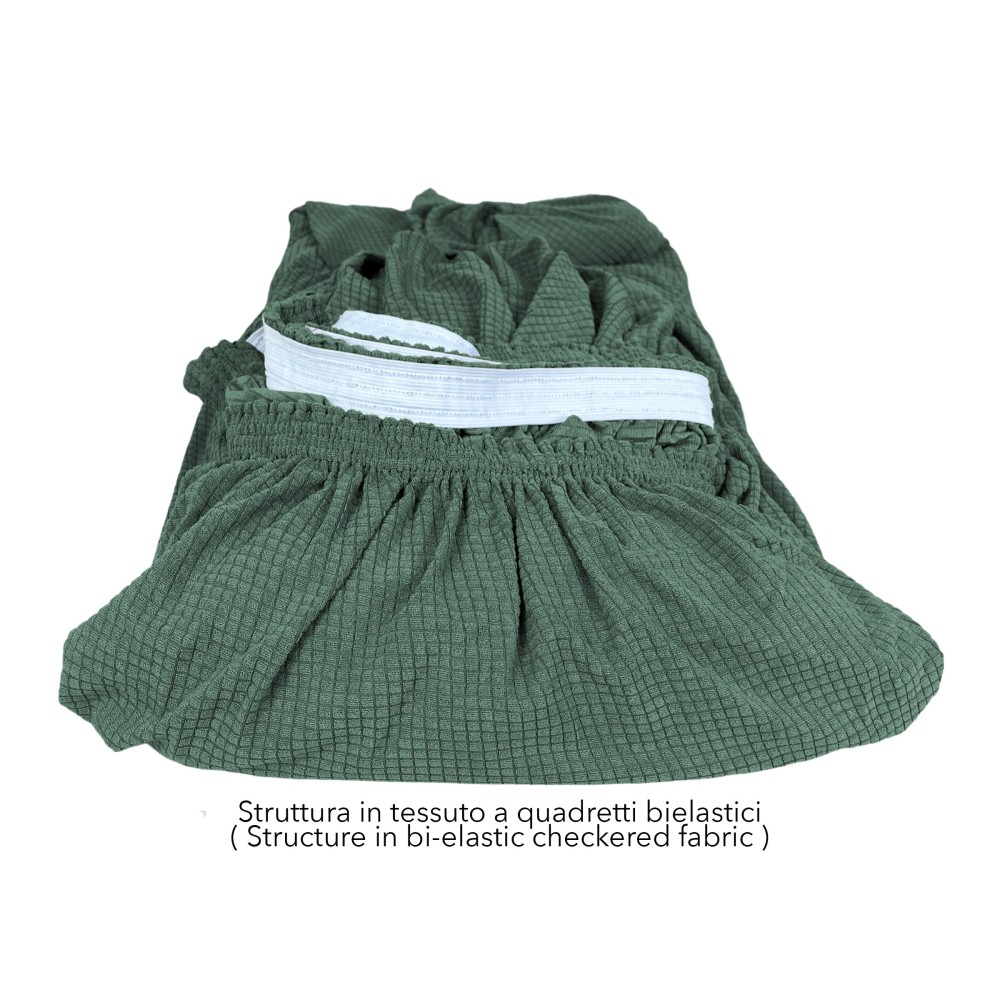 COPRIDIVANO elasticizzato ATENE universale VERDE bielastico