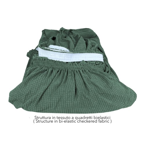 Couverture de canapé élastique ATHÈNES universelle VERT biélastique